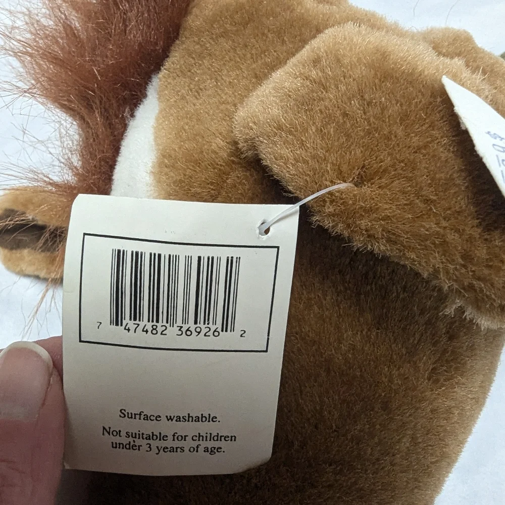 Vintage Nanco Horse Head Plush Stuffed Animal Zippered Purse Rodeo Western